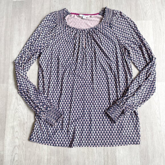 Boden Vicky Top J0285 Navy Pink Size 8 - Picture 1 of 4